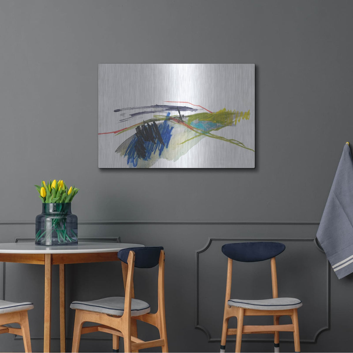 'Abstract Landscape No. 8' by Jan Weiss – Metal Wall Art, 36x24 room view
