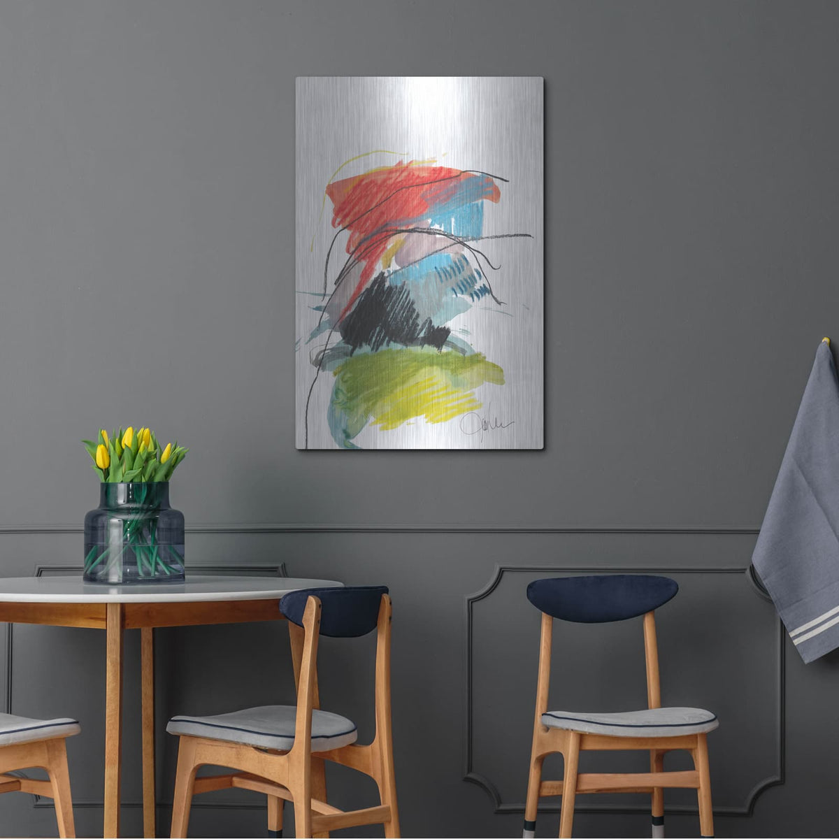 'Abstract Landscape No. 40' by Jan Weiss – Metal Wall Art, 24x36 room view
