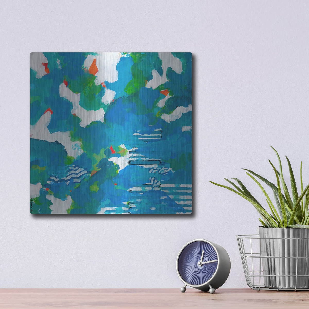 'Adriatic' by Jan Weiss – Metal Wall Art, 12x12 room view