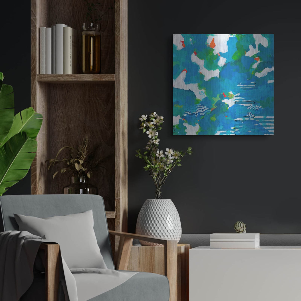 'Adriatic' by Jan Weiss – Metal Wall Art, 24x24 room view