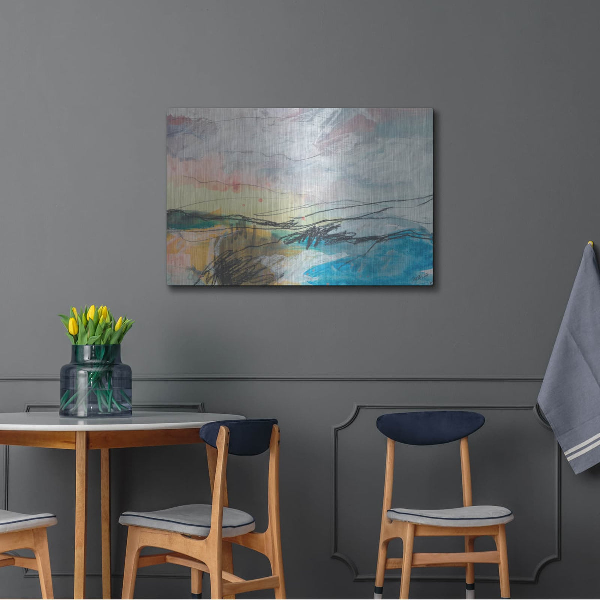 'All The Night Tide' by Jan Weiss – Metal Wall Art, 36x24 room view