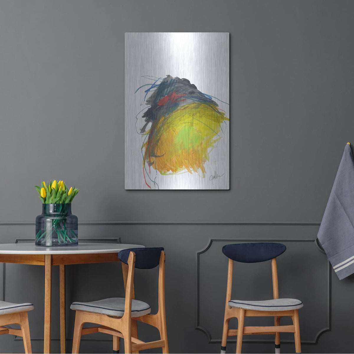 'Abstract Landscape No. 15' by Jan Weiss – Metal Wall Art, 24x36 room view