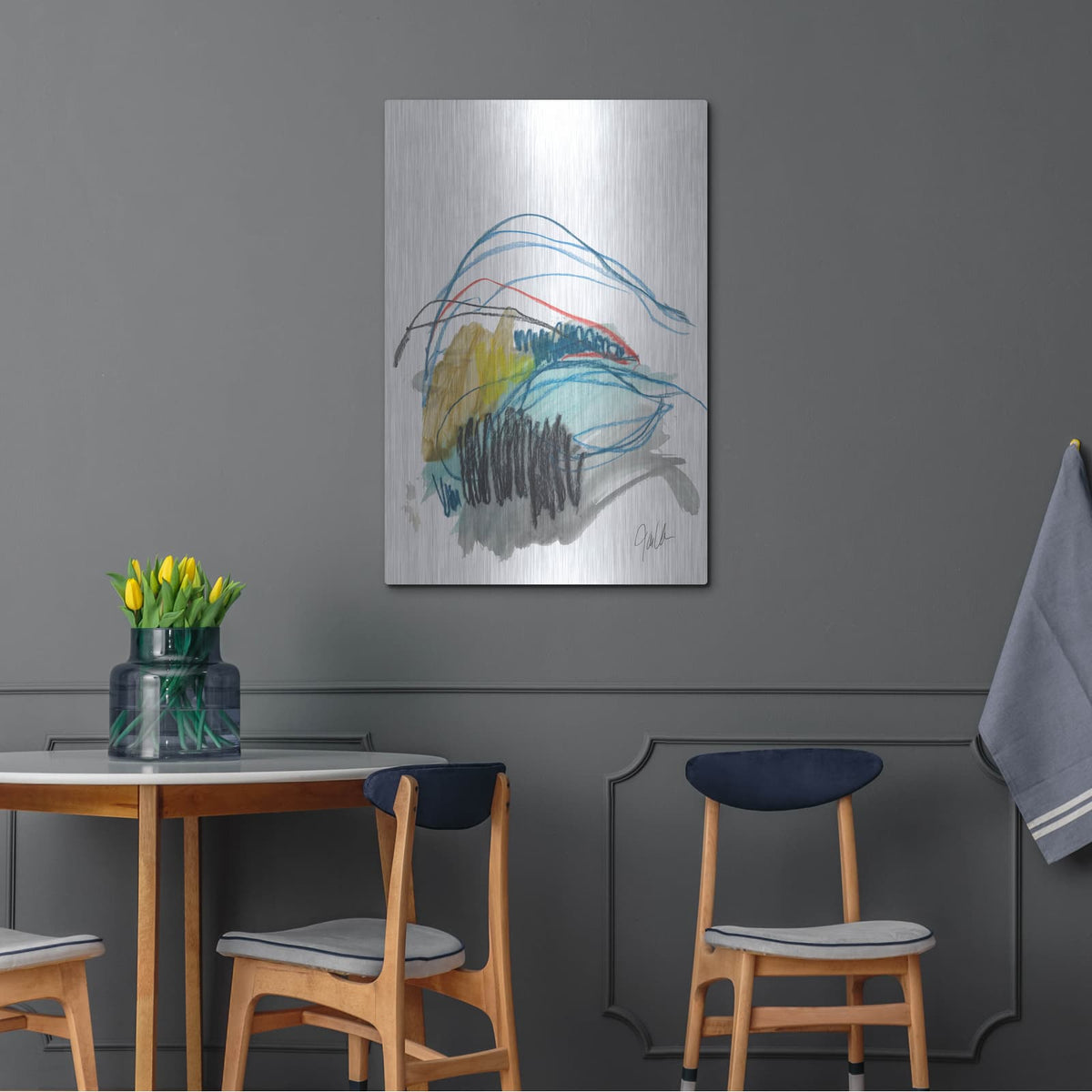 'Abstract Landscape No. 19' by Jan Weiss – Metal Wall Art, 24x36 room view