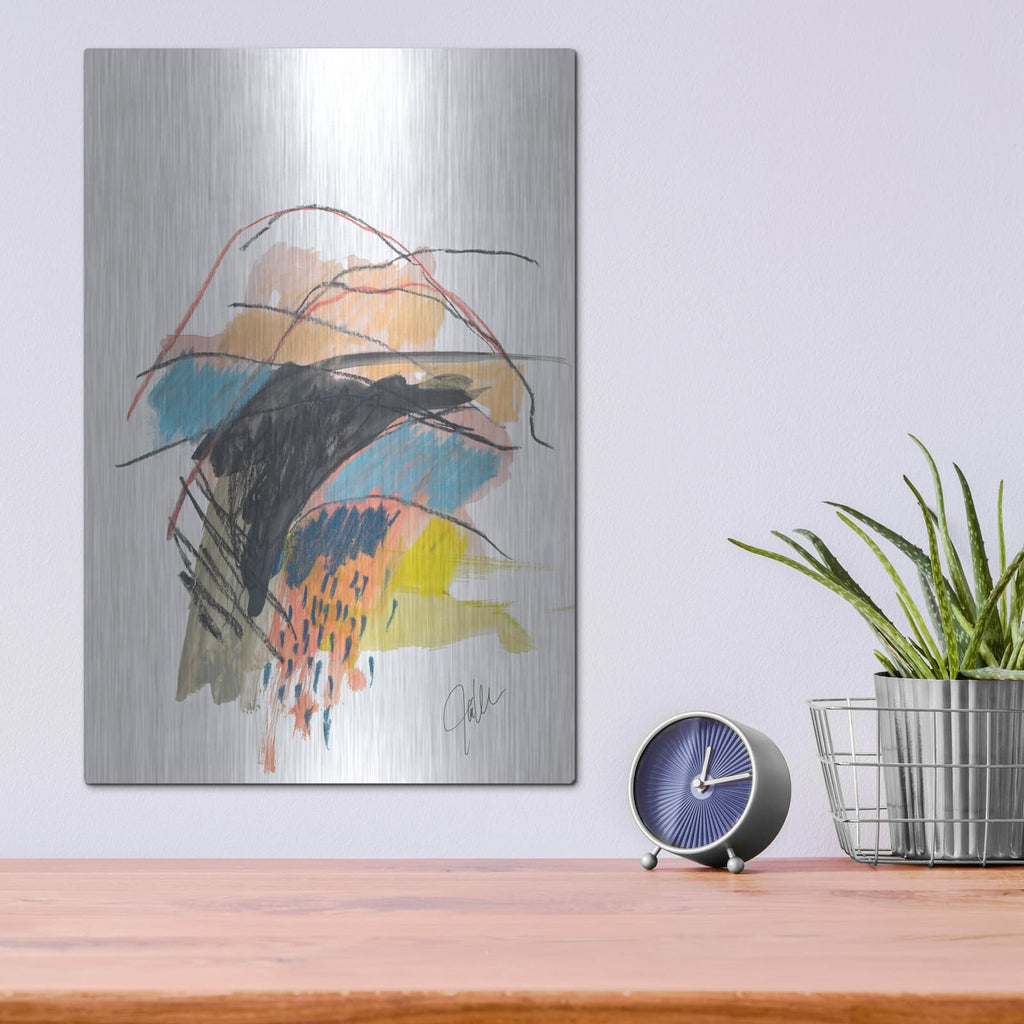 'Abstract Landscape No. 29' by Jan Weiss – Metal Wall Art, 12x16 room view