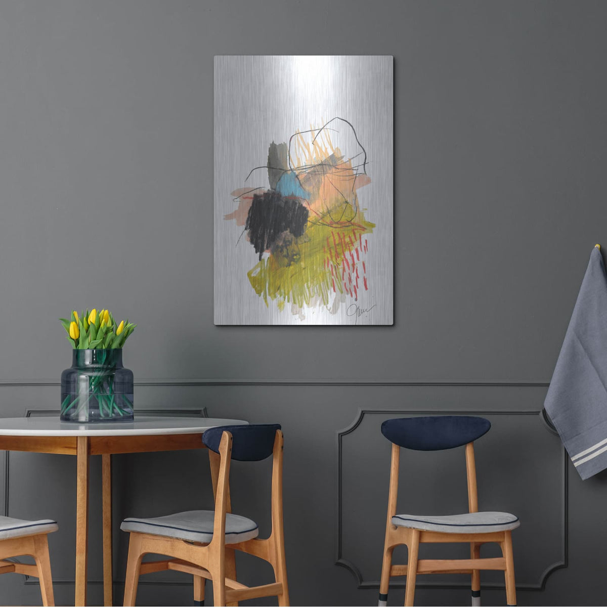 'Abstract Landscape No. 30' by Jan Weiss – Metal Wall Art, 24x36 room view