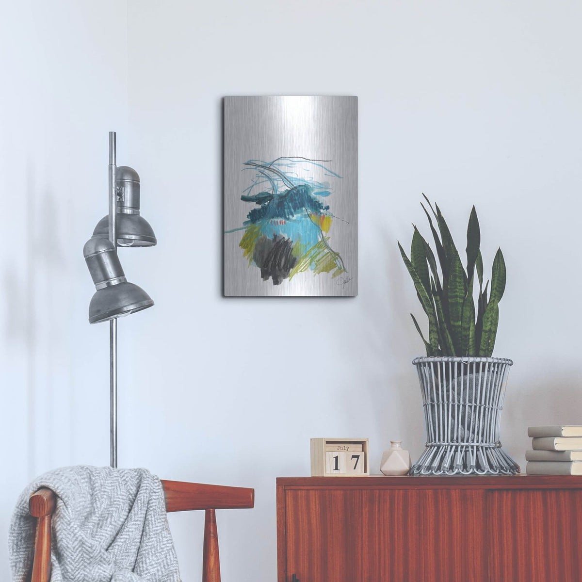 'Abstract Landscape No. 33' by Jan Weiss – Metal Wall Art, 16x24 room view