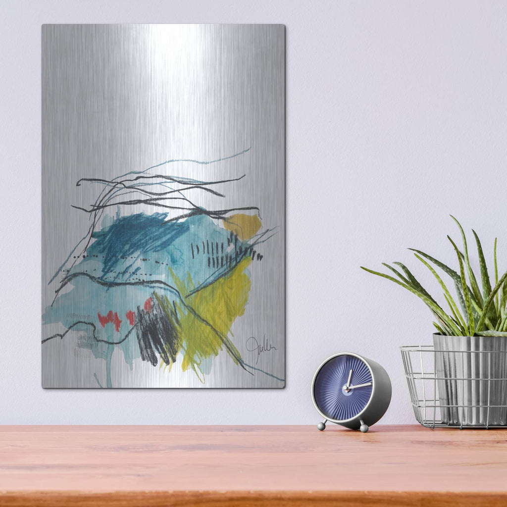 'Abstract Landscape No. 35' by Jan Weiss – Metal Wall Art, 12x16 room view