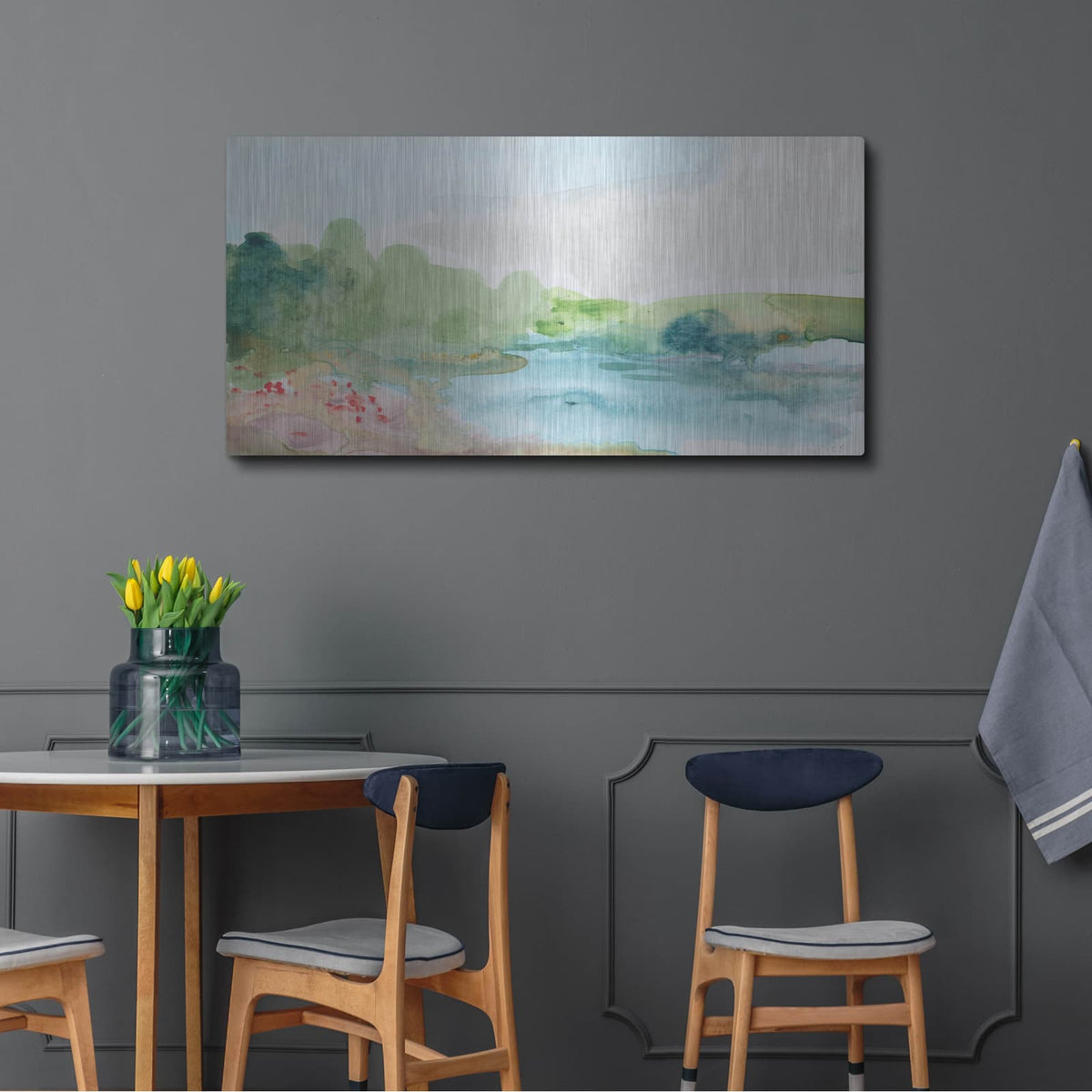 'A Dream Within A Dream' by Jan Weiss – Metal Wall Art, 48x24 room view