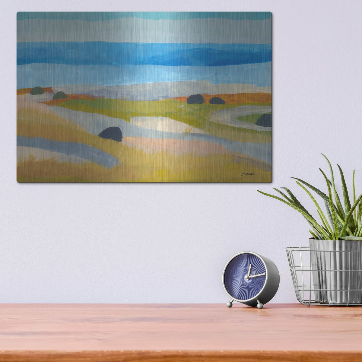 'A Field In Iceland' by Jan Weiss – Metal Wall Art, 16x12 room view