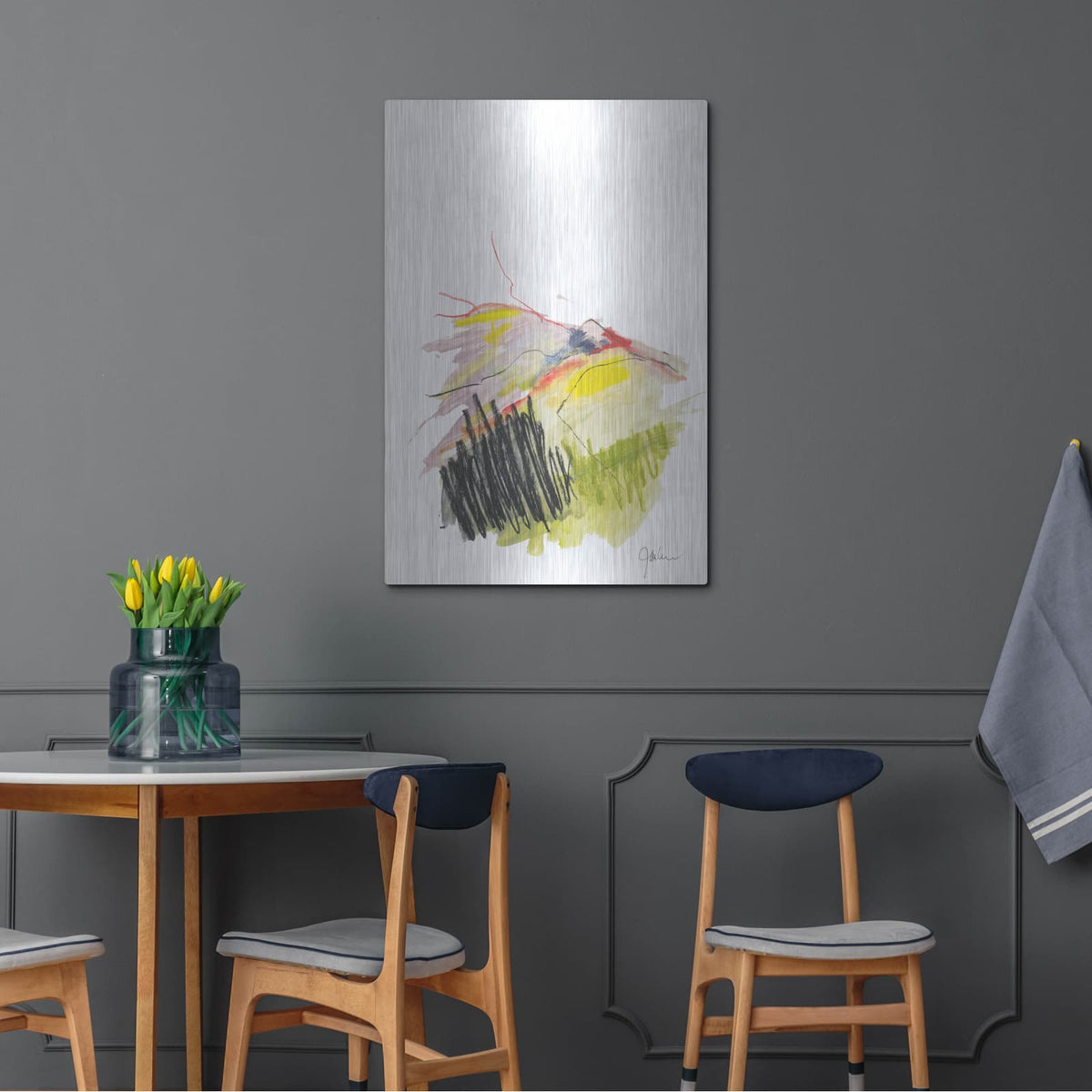 'Abstract Landscape No. 12' by Jan Weiss – Metal Wall Art, 24x36 room view
