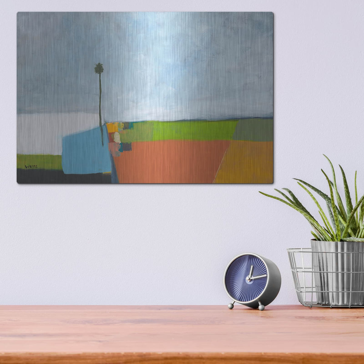 'Under A Stormy Sky' by Jan Weiss – Metal Wall Art, 16x12 room view