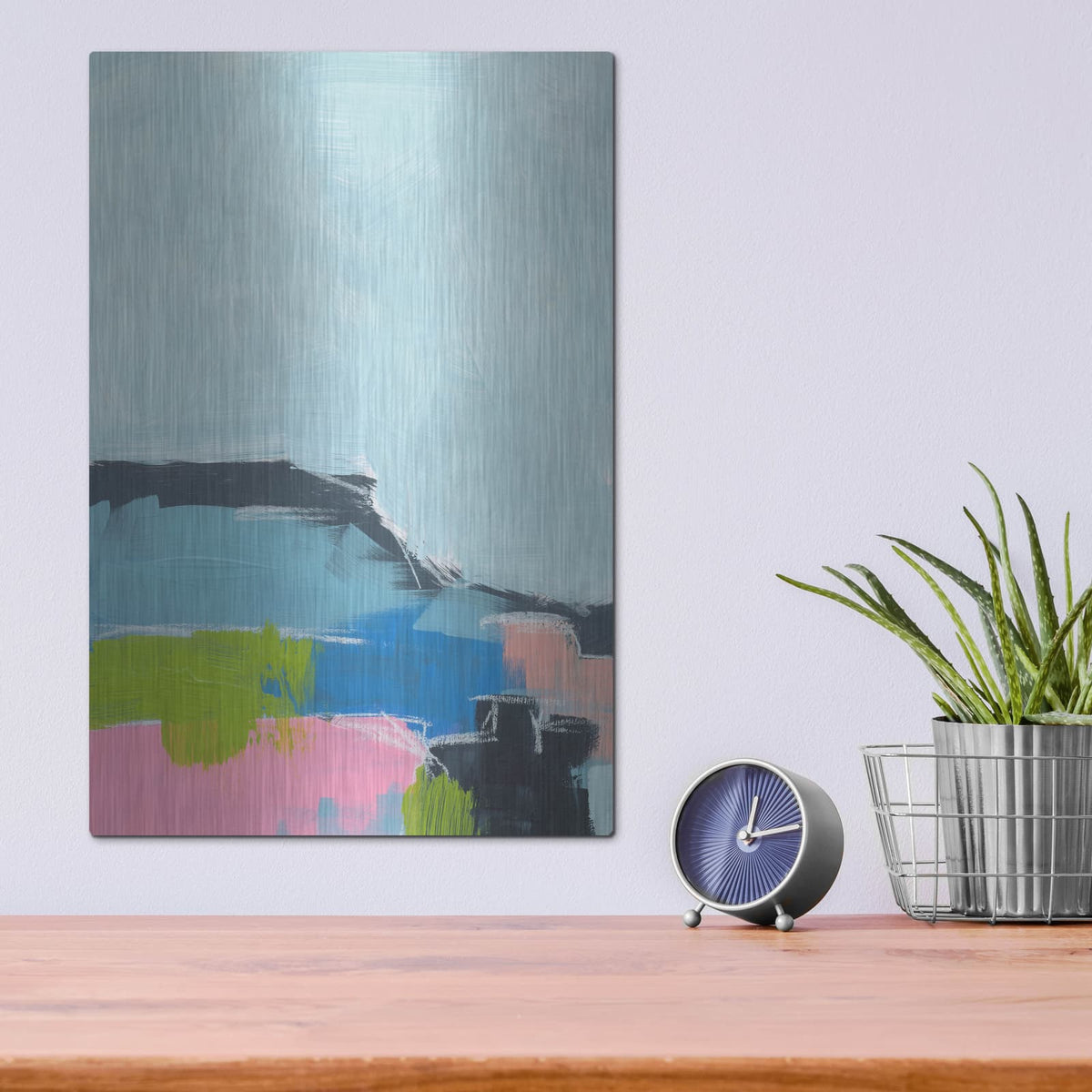 'Landscape No. 100' by Jan Weiss – Metal Wall Art, 12x16 room view