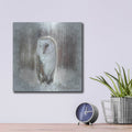 'Enchanted Winter Owl' by Bluebird Barn – Metal Wall Art, 12x12 room view