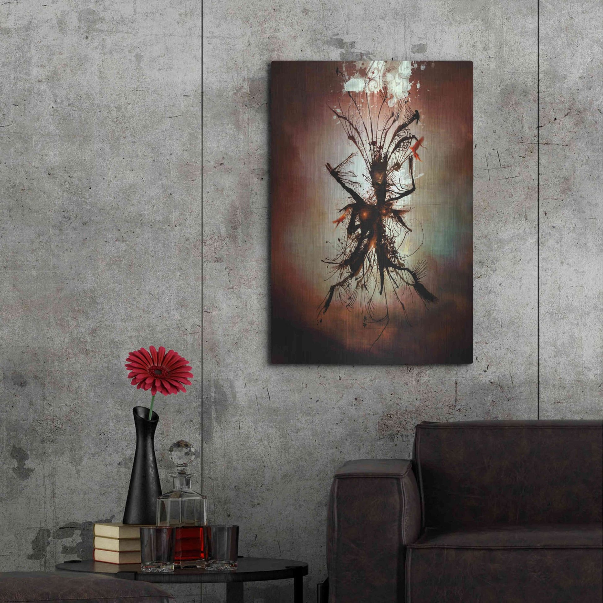 Luxe Metal Art 'A Sky About To Rain' by Mario Sanchez Nevado, Metal Wall Art,24x36