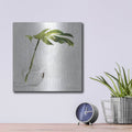 'Single Green Stem in Glass' by Bluebird Barn – Metal Wall Art, 12x12 room view