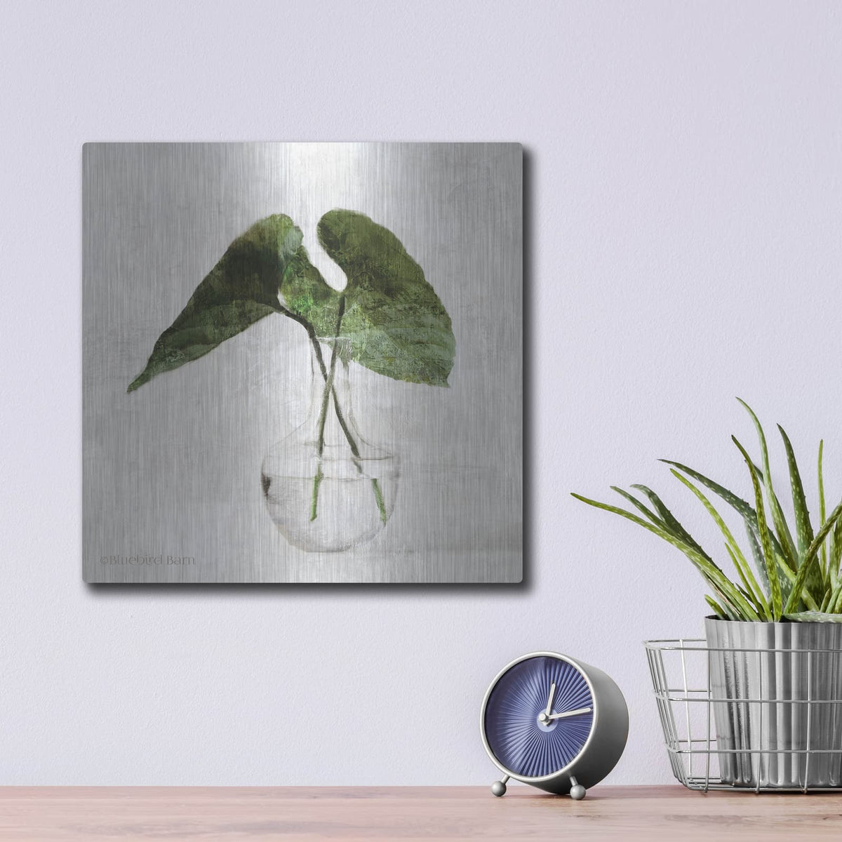 'Stems in Glass' by Bluebird Barn – Metal Wall Art, 12x12 room view