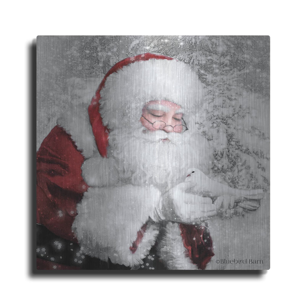 'Santa's Little Friend' by Bluebird Barn – Metal Wall Art