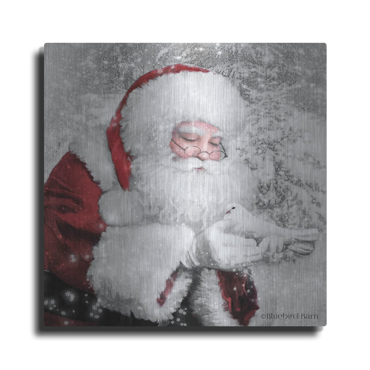 'Santa's Little Friend' by Bluebird Barn – Metal Wall Art