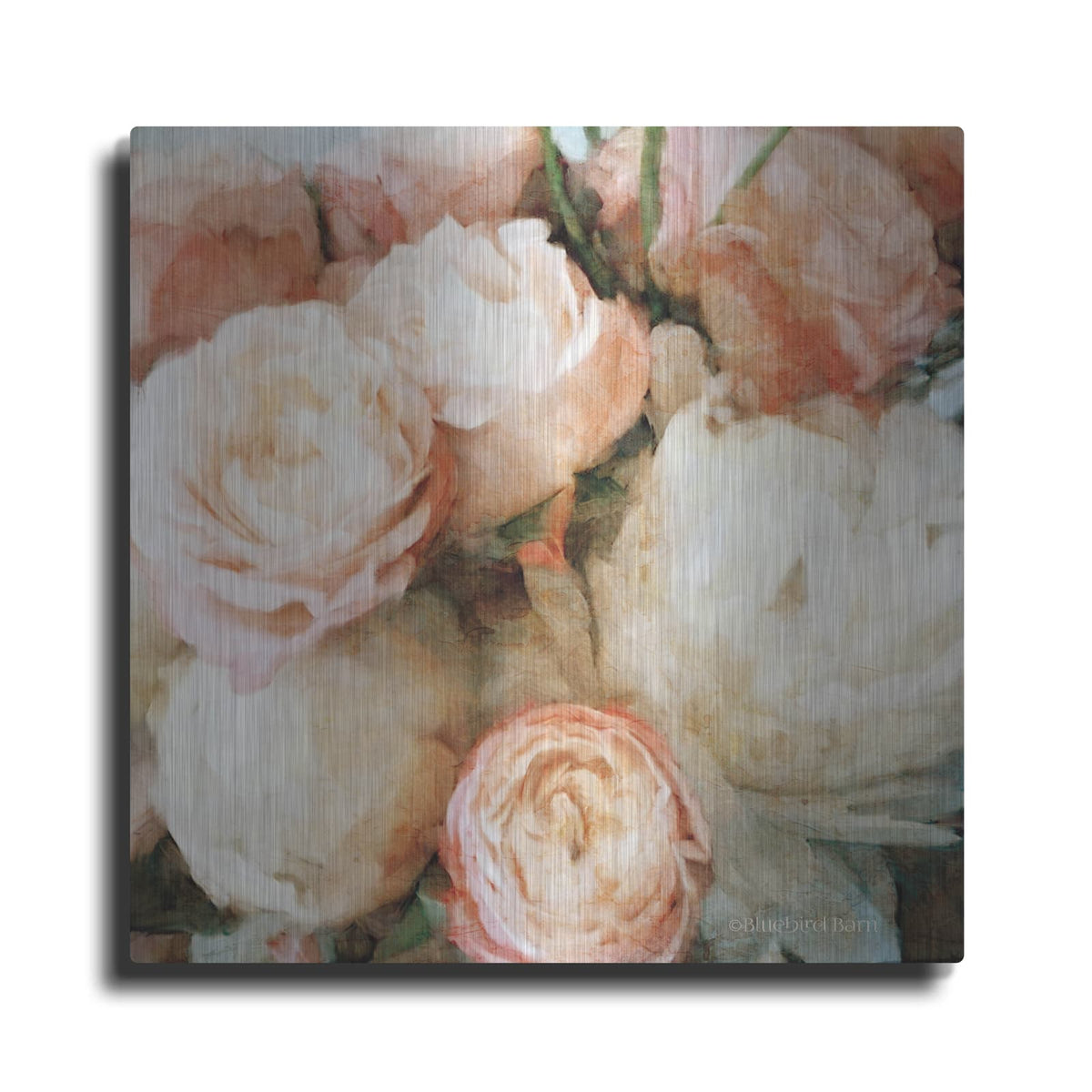 'English Rose Garden' by Bluebird Barn – Metal Wall Art