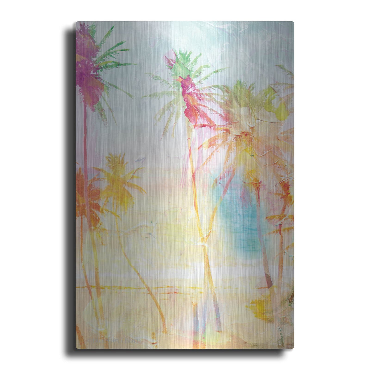 'Bright Summer Palms' by Bluebird Barn – Metal Wall Art