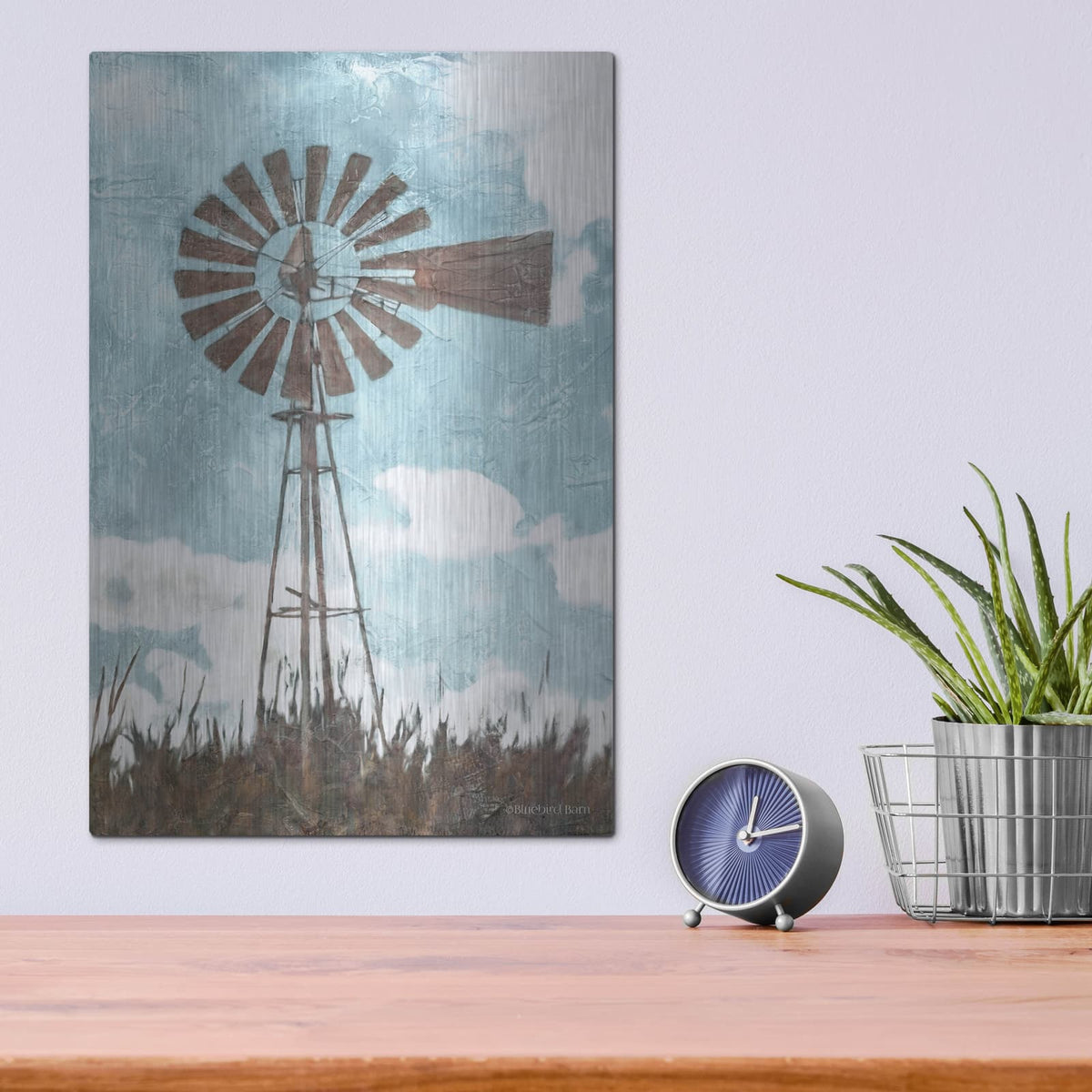 'Windmill' by Bluebird Barn – Metal Wall Art, 12x16 room view