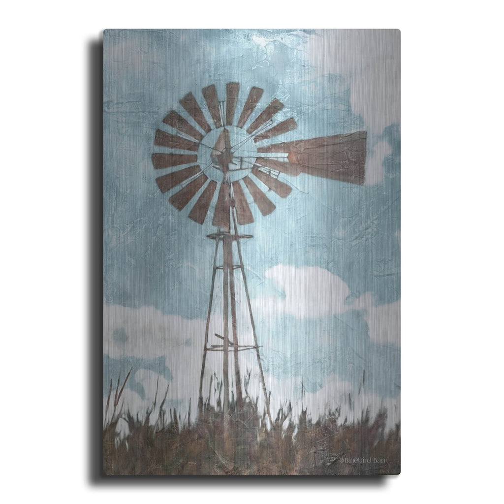 'Windmill' by Bluebird Barn – Metal Wall Art