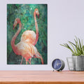 'Flamingos' by Bluebird Barn – Metal Wall Art, 12x16 room view