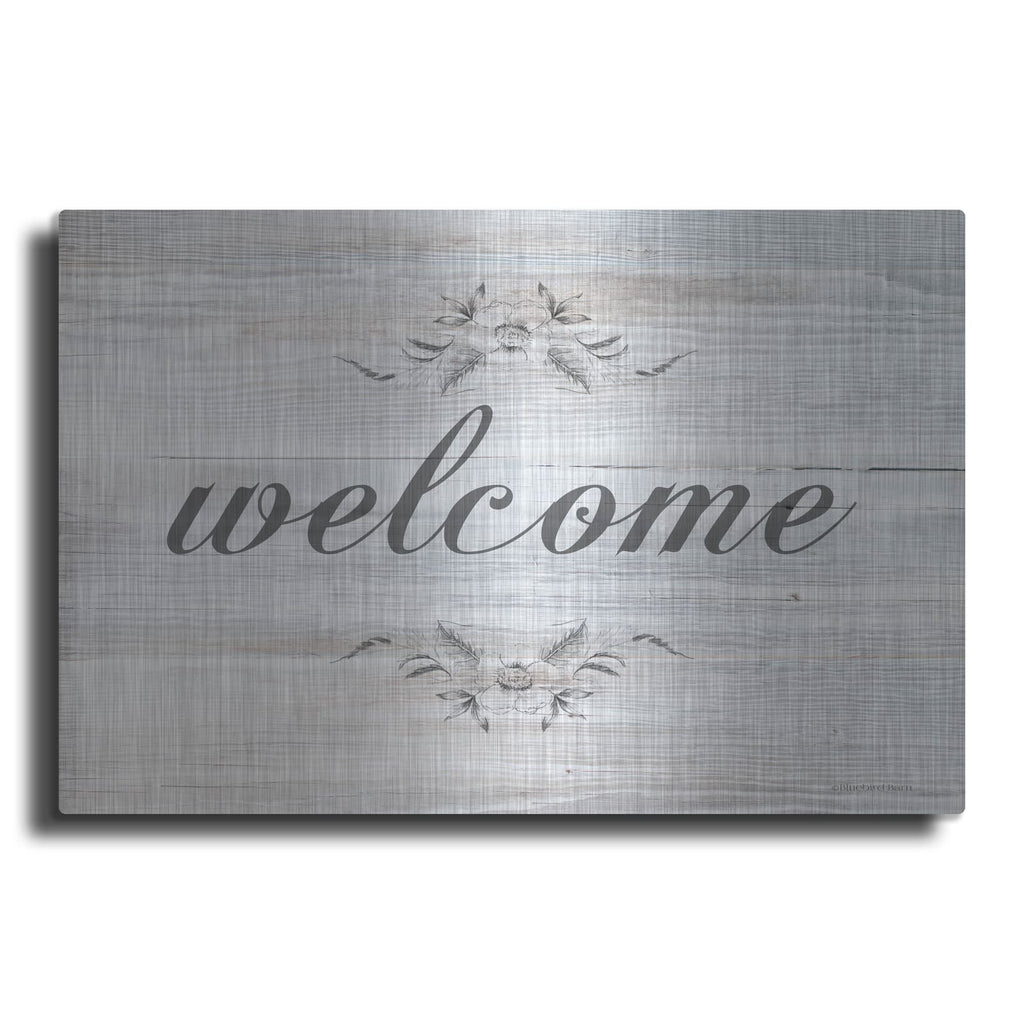 'Welcome' by Bluebird Barn – Metal Wall Art