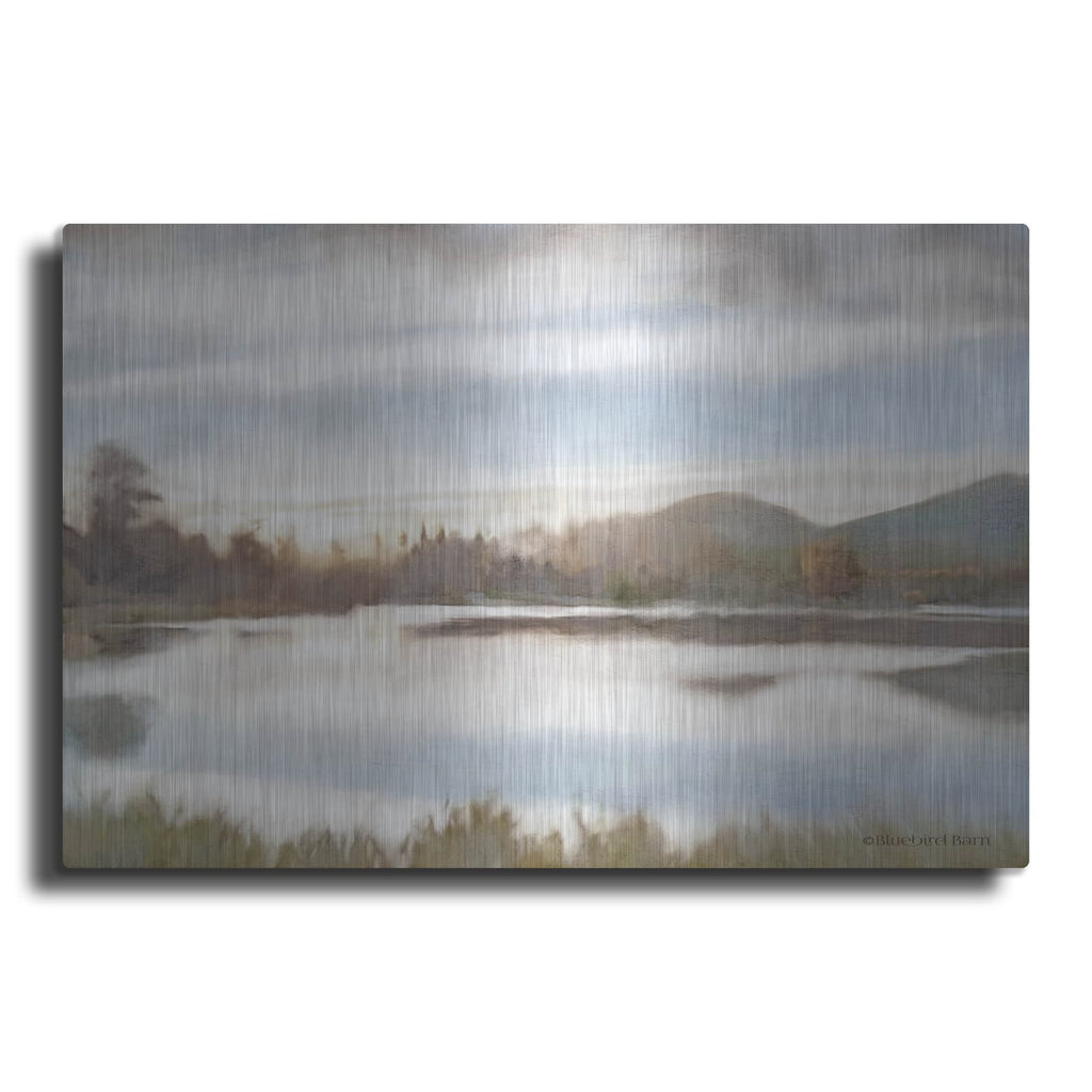 'Lakeview Sunset Landscape' by Bluebird Barn – Metal Wall Art