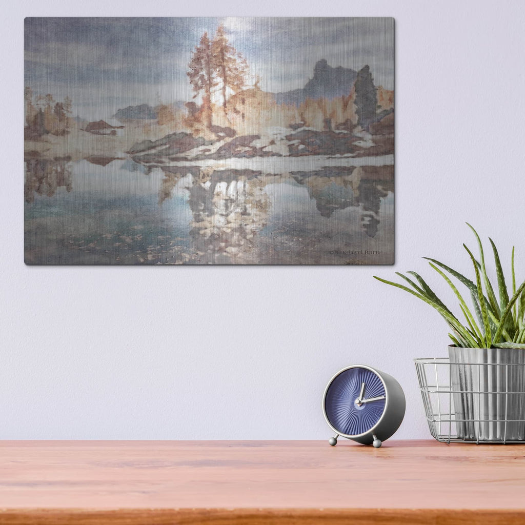 'Little Cabin' by Bluebird Barn – Metal Wall Art, 16x12 room view
