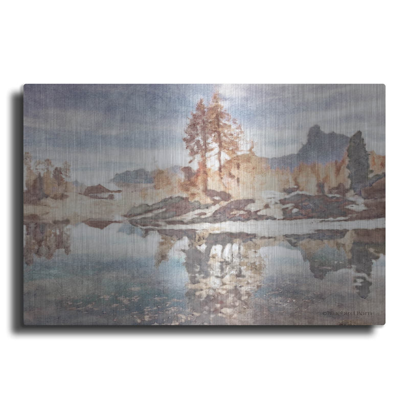 'Little Cabin' by Bluebird Barn – Metal Wall Art