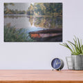 'Rowboat Pond Landscape' by Bluebird Barn – Metal Wall Art, 16x12 room view
