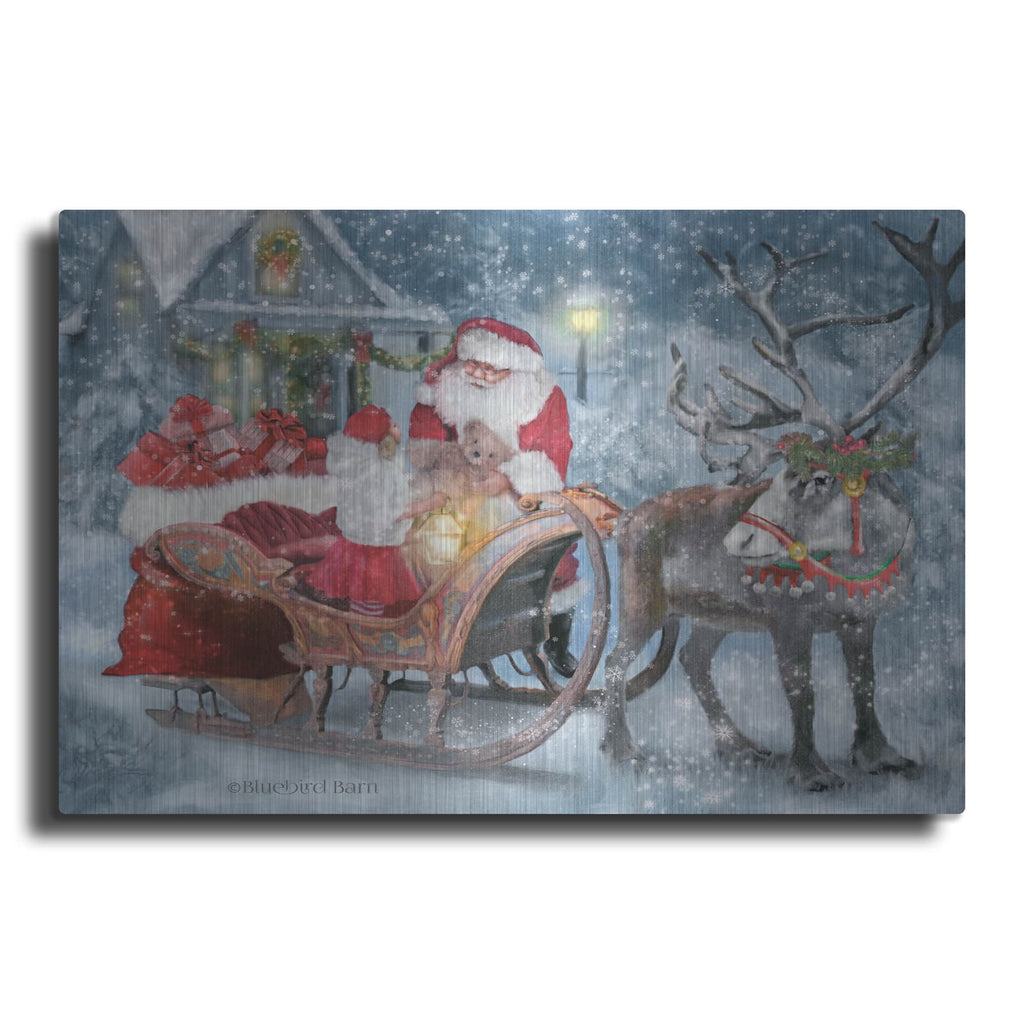 'Santa's Little Helper' by Bluebird Barn – Metal Wall Art