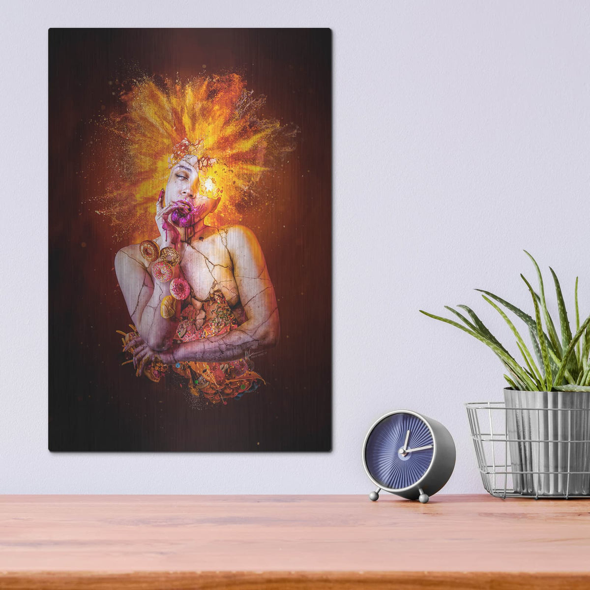 'Gluttony - Paradise Lost Seven Deadly Sins' by Mario Sanchez Nevado – Metal Wall Art, 12x16 room view