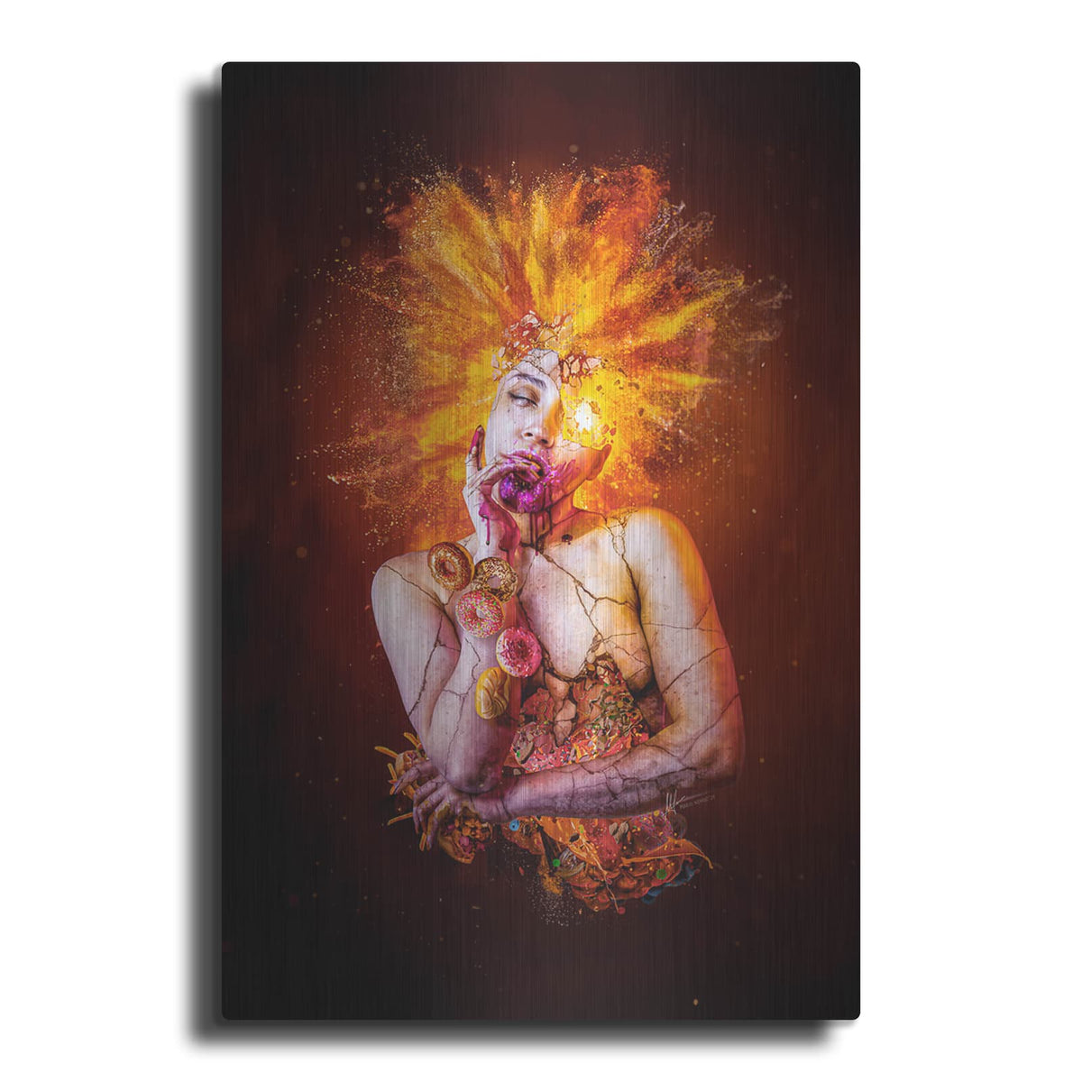 'Gluttony - Paradise Lost Seven Deadly Sins' by Mario Sanchez Nevado – Metal Wall Art