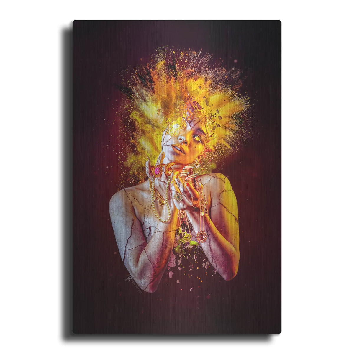 'Greed - Paradise Lost Seven Deadly Sins' by Mario Sanchez Nevado – Metal Wall Art