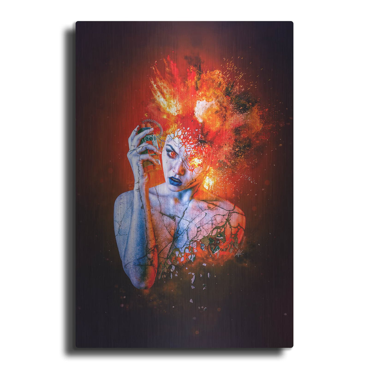 'Wrath - Paradise Lost Seven Deadly Sins' by Mario Sanchez Nevado – Metal Wall Art