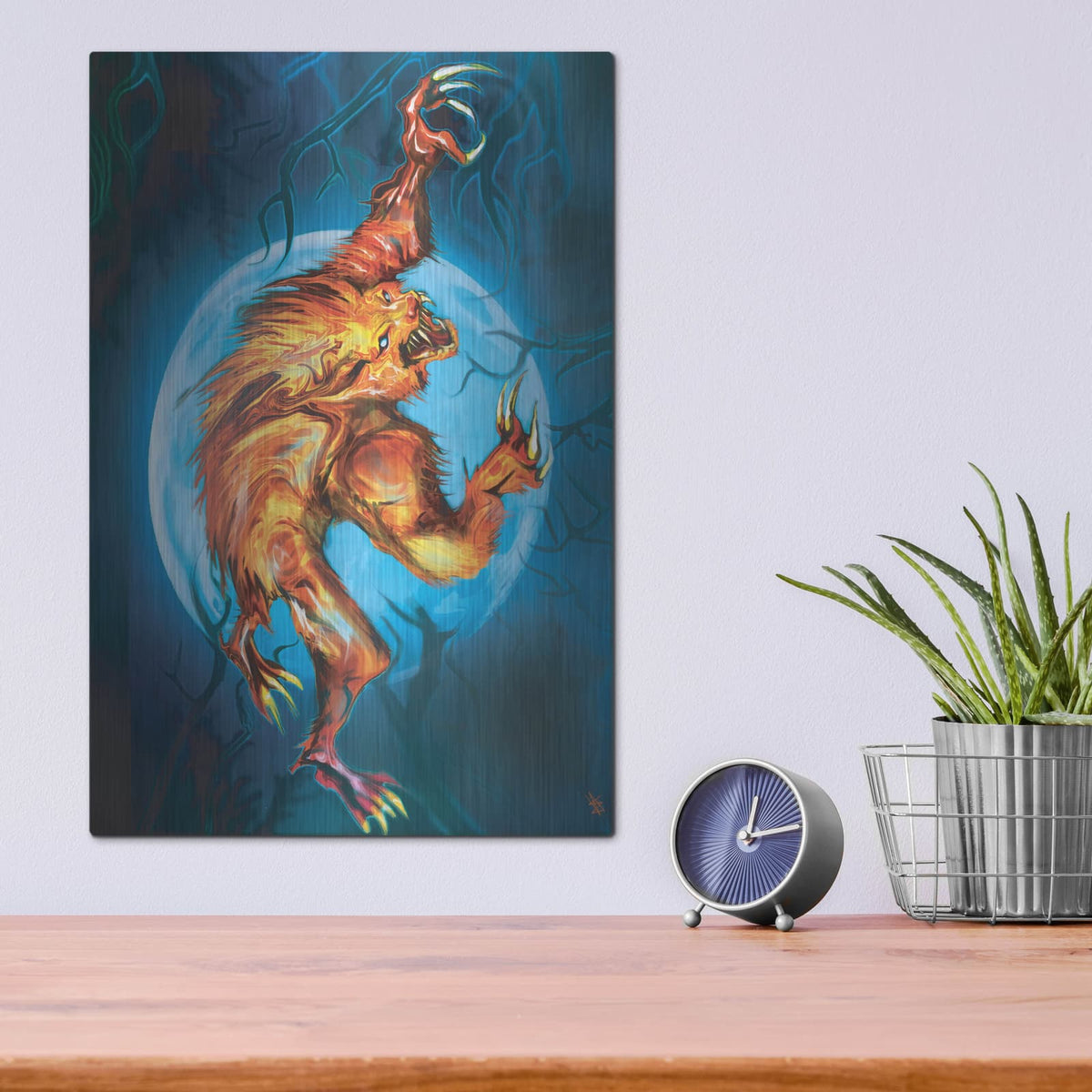 'Howl' by Michael Stewart – Metal Wall Art, 12x16 room view