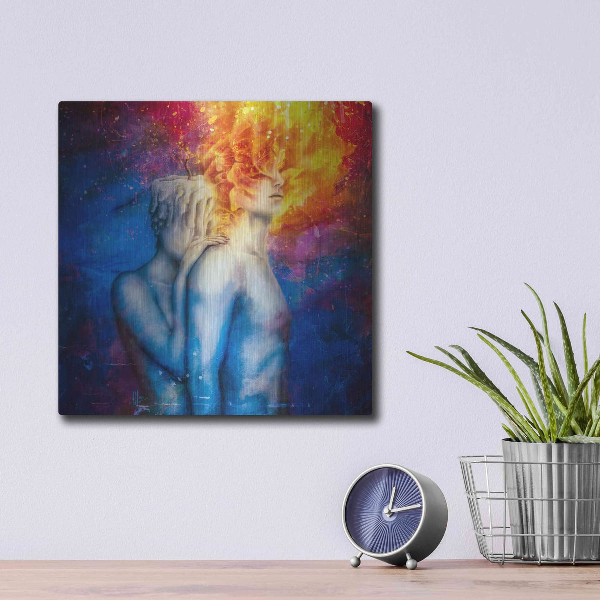 'Almost A Dance' by Mario Sanchez Nevado – Metal Wall Art, 12x12 room view