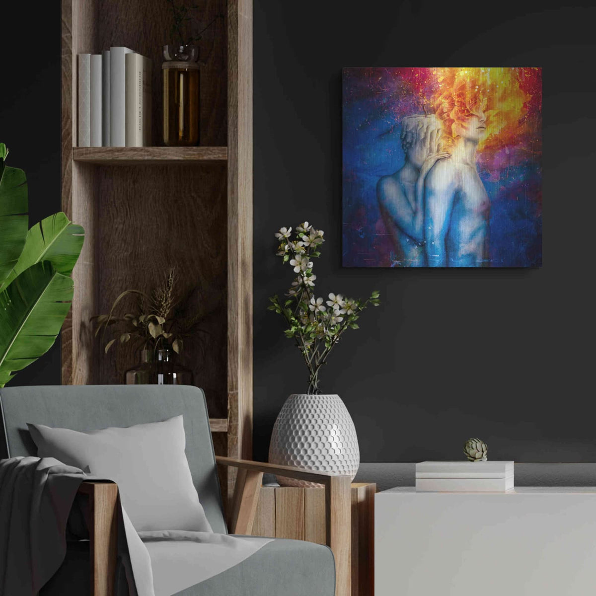 'Almost A Dance' by Mario Sanchez Nevado – Metal Wall Art, 24x24 room view