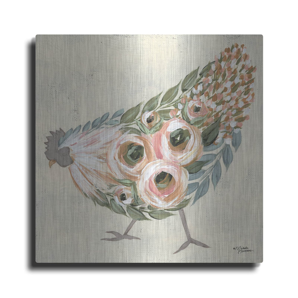 'Astrid the Hen' by Michele Norman – Metal Wall Art