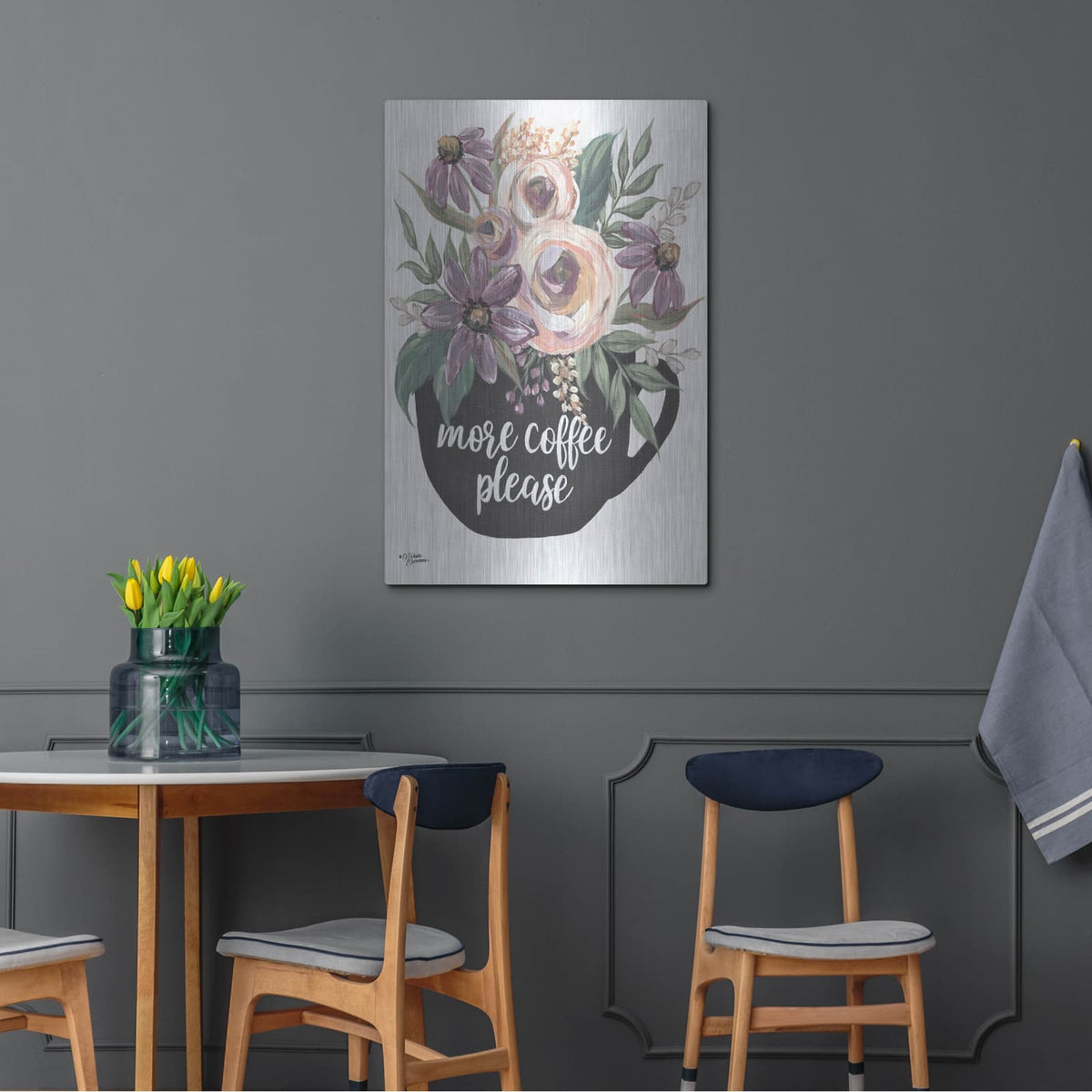 'More Coffee Please' by Michele Norman – Metal Wall Art, 24x36 room view
