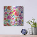 'Vibrant Floral Pattern' by Rachel Nieman – Metal Wall Art, 12x12 room view