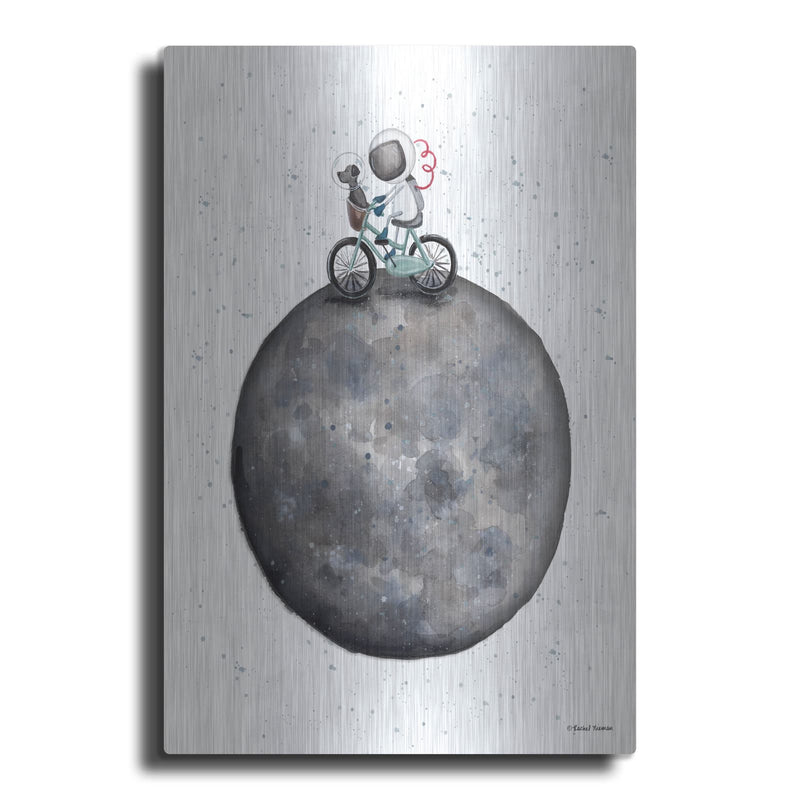 'Bike on Moon' by Rachel Nieman – Metal Wall Art