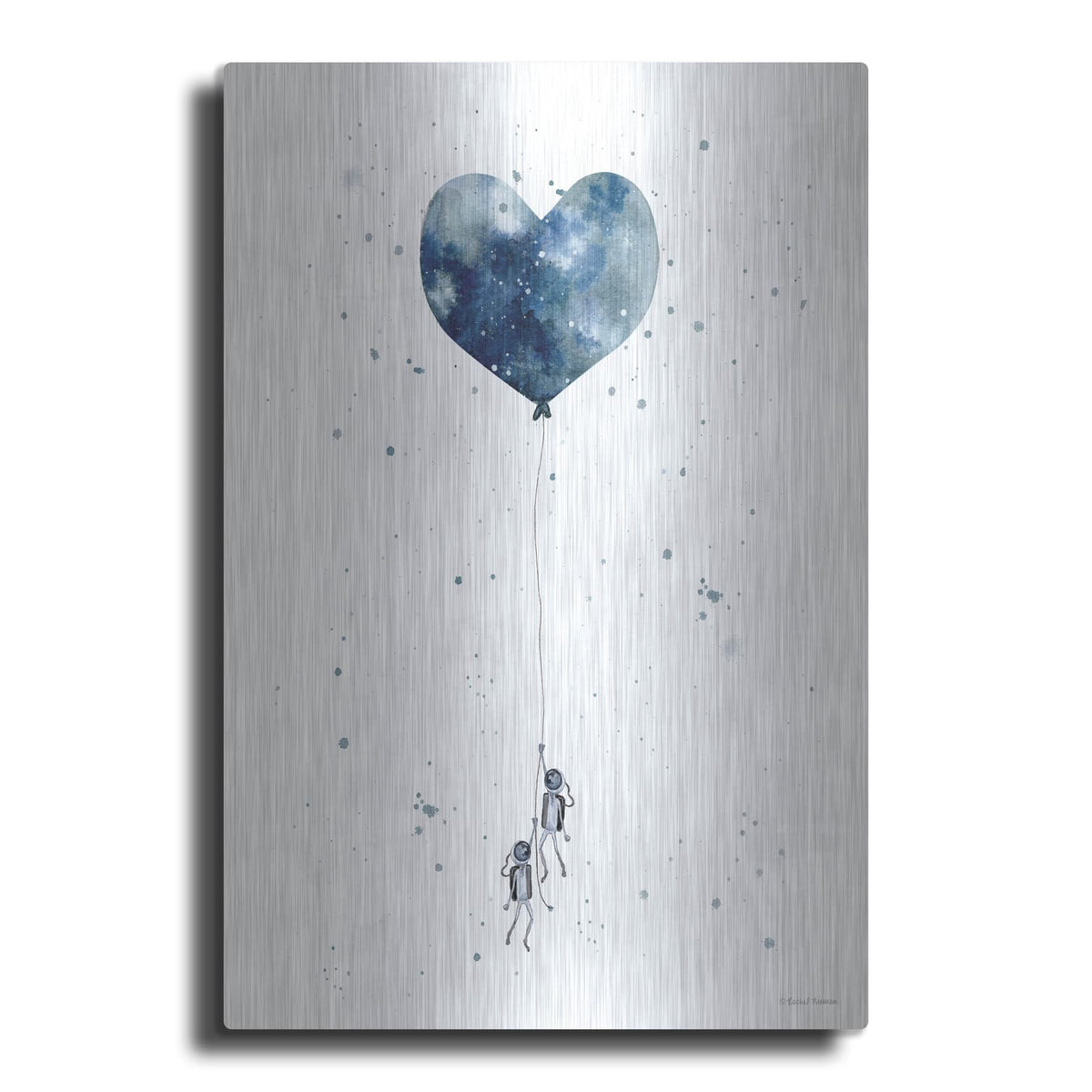 'Heart on Balloon' by Rachel Nieman – Metal Wall Art