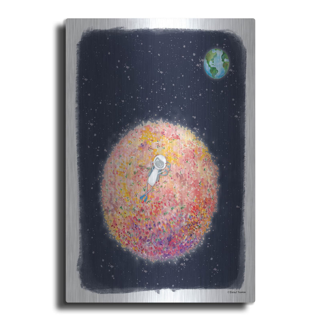 'Chillin on Moon' by Rachel Nieman – Metal Wall Art