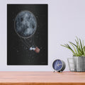'Moon Hot Air Balloon' by Rachel Nieman – Metal Wall Art, 12x16 room view