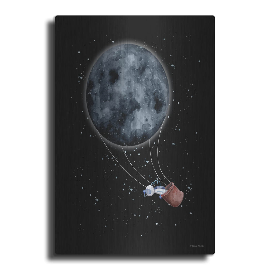 'Moon Hot Air Balloon' by Rachel Nieman – Metal Wall Art