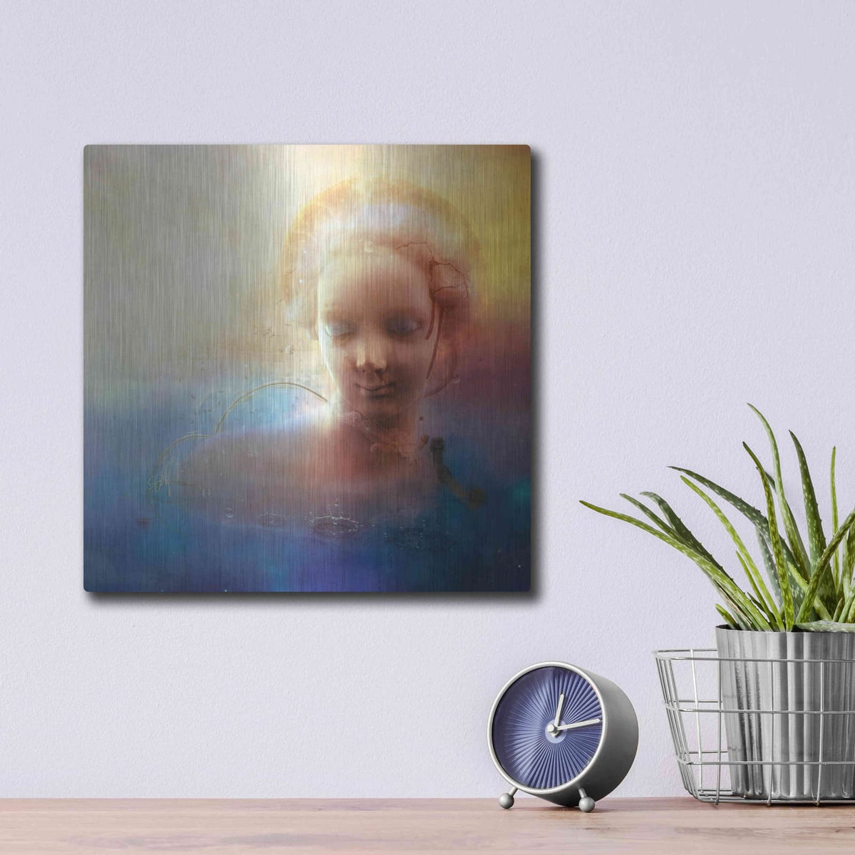 'Anachronic Circles' by Mario Sanchez Nevado – Metal Wall Art, 12x12 room view