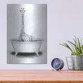 'Giraffe in Tub' by Rachel Nieman – Metal Wall Art, 12x16 room view